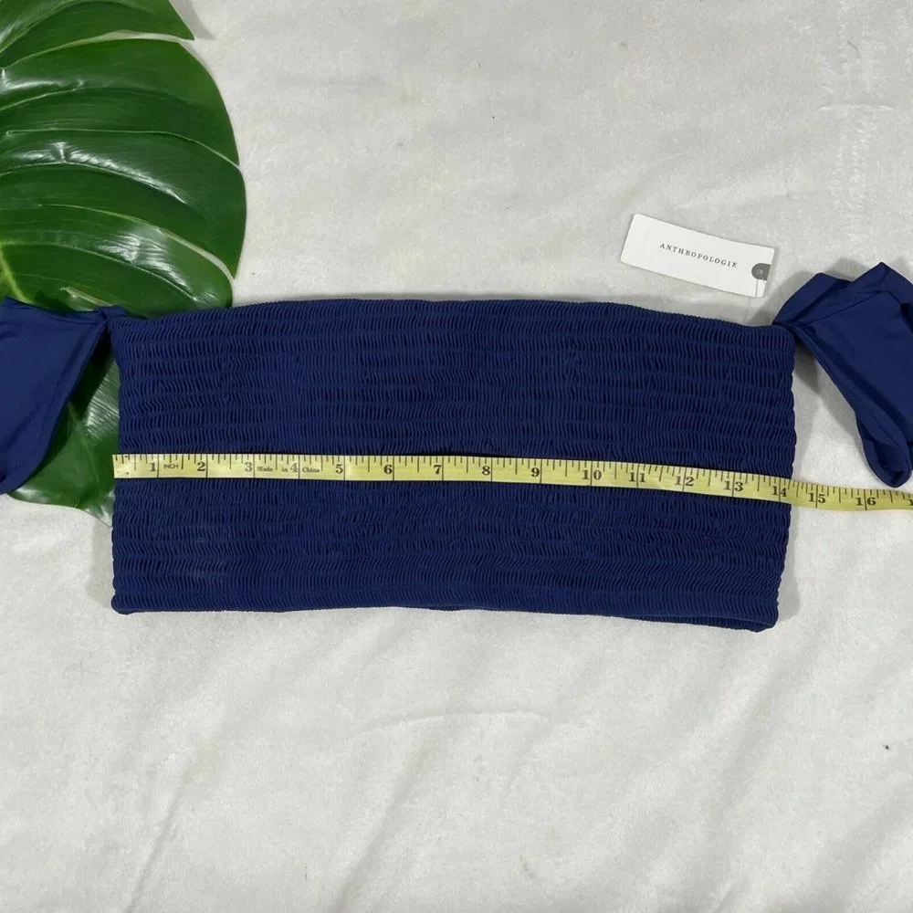 NWT Allihop Anthropologie Smocked  Bikini Top‎